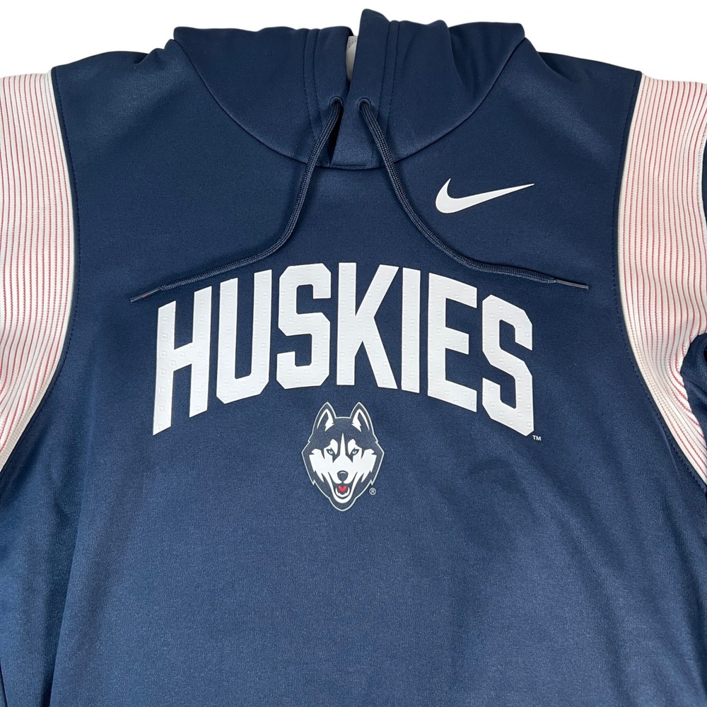 UConn Huskies Nike Hoodie Mens Medium Navy Therma-FIT On-Field